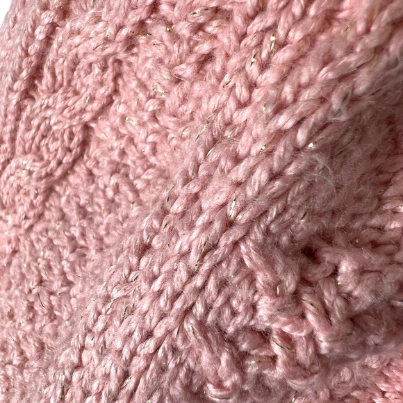 Abercrombie & Fitch Pink Cable Knit Sweater, XS - Picture 3 of 5